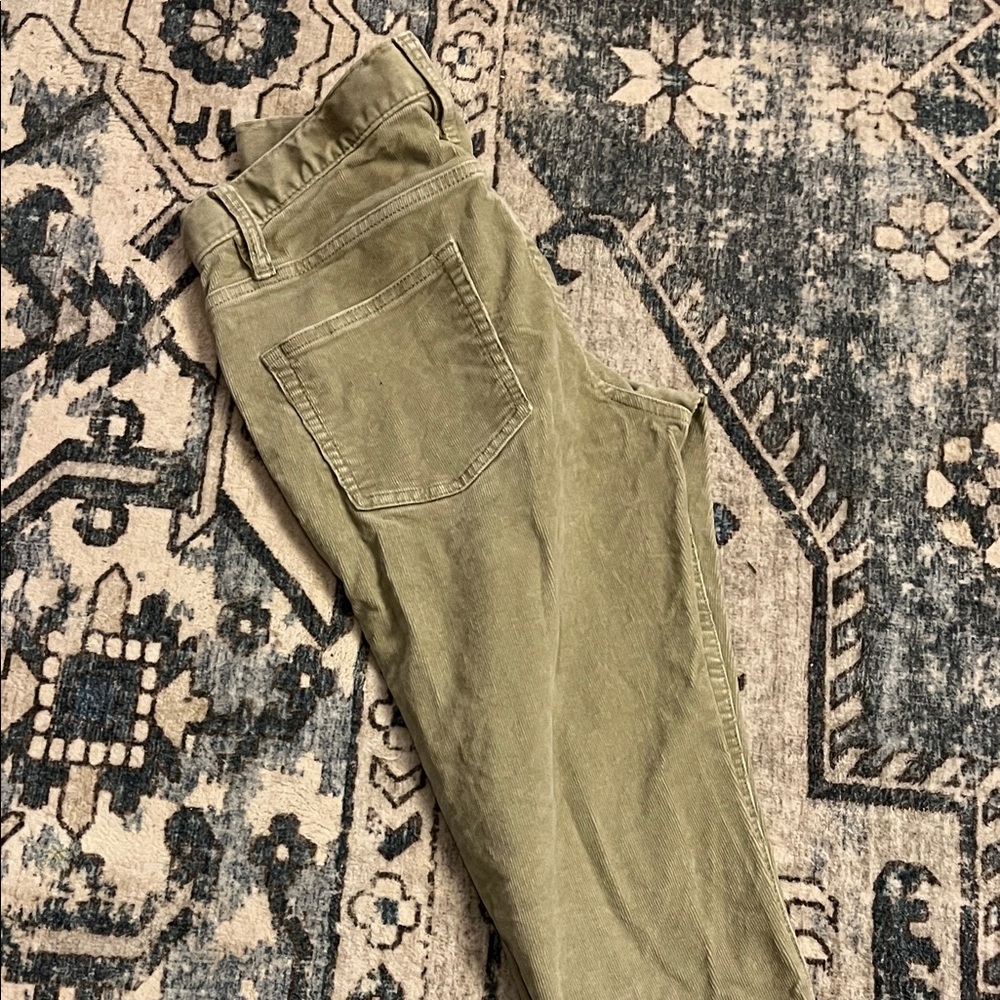 Beige Corduroy Casual Pants